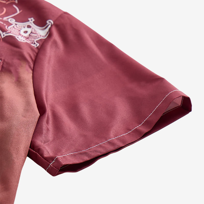 Camicia da uomo bicolore in stile streetwear western da cowboy - image 8