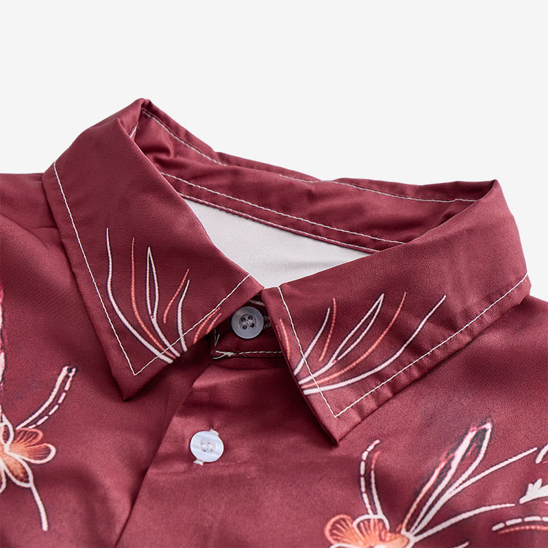 Camicia da uomo bicolore in stile streetwear western da cowboy - image 4