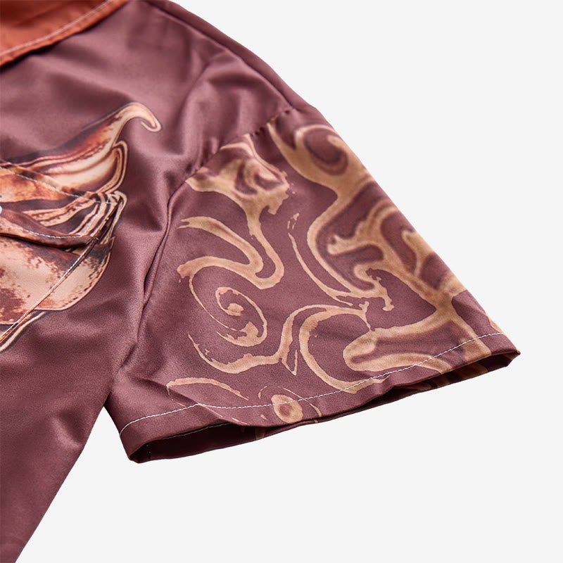 Camicia da uomo stile western/streetwear vintage con stampa effetto sella e effetto invecchiato - image 7