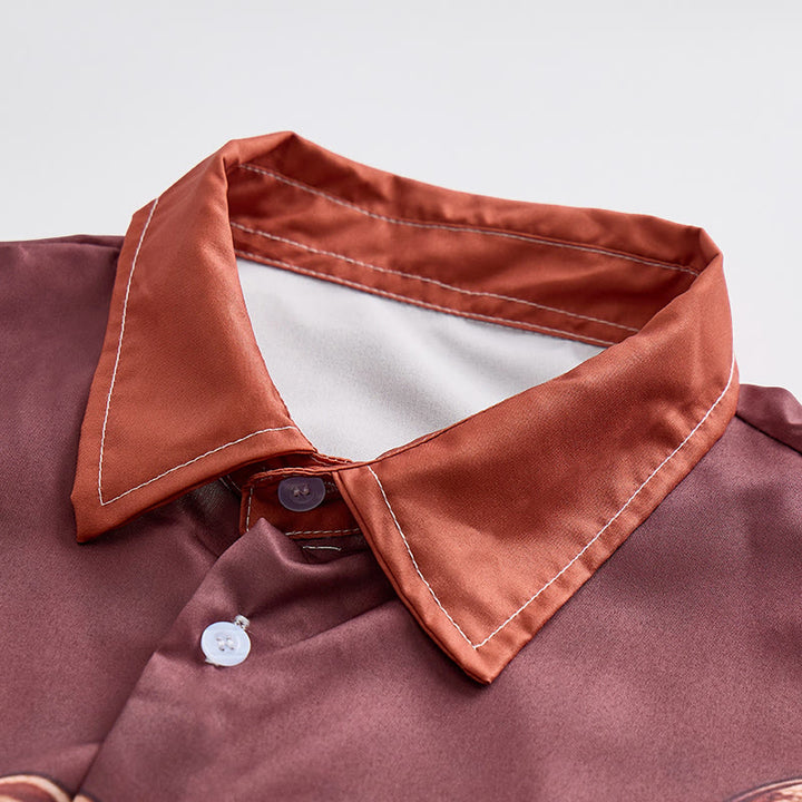 Camicia da uomo stile western/streetwear vintage con stampa effetto sella e effetto invecchiato - image 4