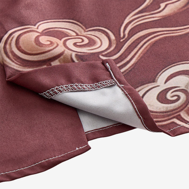 Camicia da uomo stile western/streetwear vintage con stampa effetto sella e effetto invecchiato - image 6