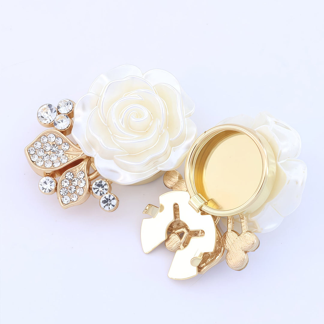 1 paio di copribottoni per camicia a forma di insetto con rose bianche eterne, da applicare con un bottone a pressione. - Stile n. 1 / Oro - image 4