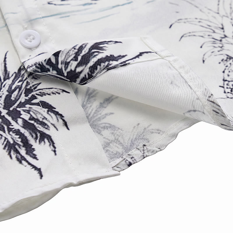 Camicia da uomo a maniche corte con stampa di isole tropicali per le vacanze estive. - image 7