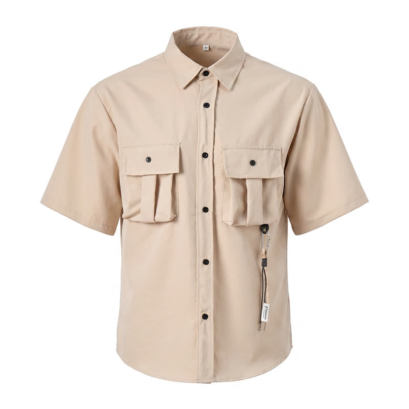 Camicia da lavoro da uomo oversize con cinturino removibile - image 9