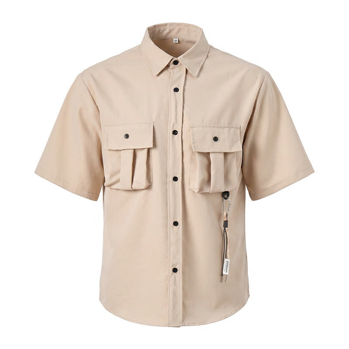 Camicia da lavoro da uomo oversize con cinturino removibile - image 9