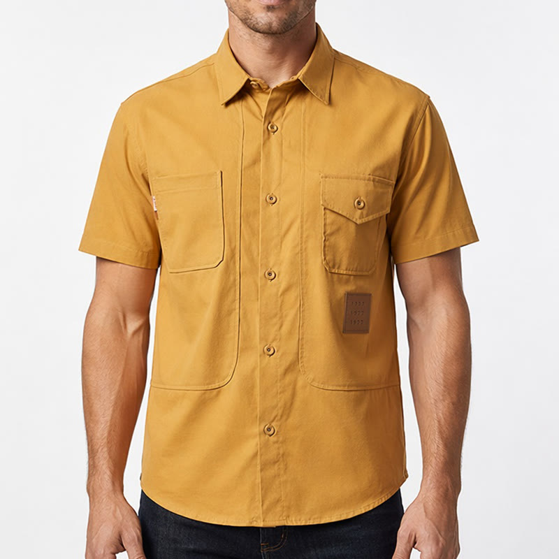 Camicia da lavoro da uomo City Boy con etichetta retrò. - image 1