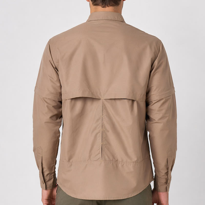Camicia da lavoro tattica da uomo con maniche rimovibili tramite cerniera - image 2