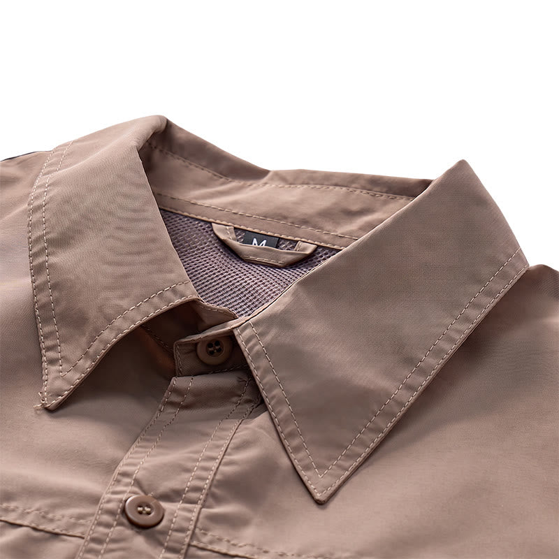 Camicia da lavoro tattica da uomo con maniche rimovibili tramite cerniera - image 7