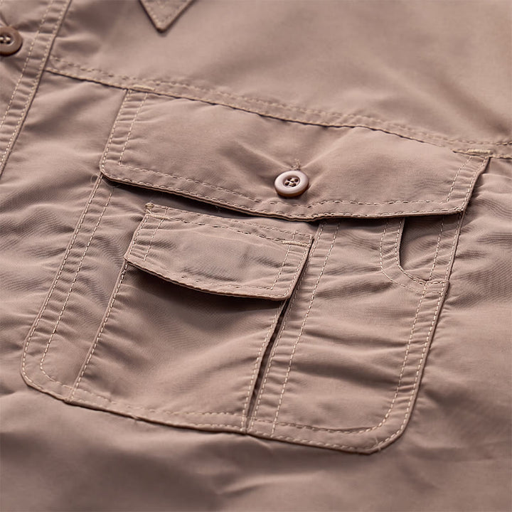 Camicia da lavoro tattica da uomo con maniche rimovibili tramite cerniera - image 9