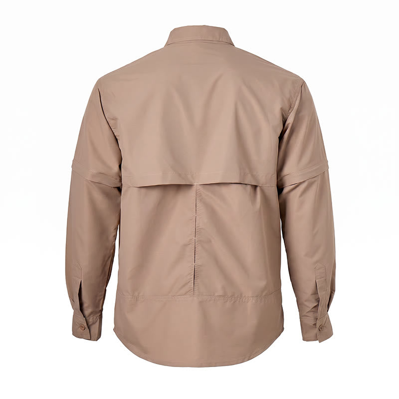 Camicia da lavoro tattica da uomo con maniche rimovibili tramite cerniera - image 13