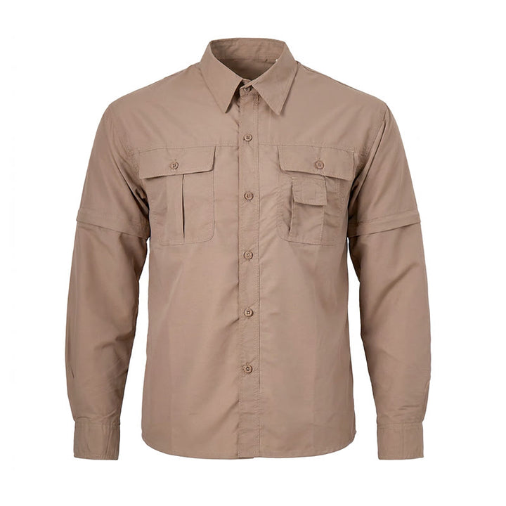 Camicia da lavoro tattica da uomo con maniche rimovibili tramite cerniera - image 12