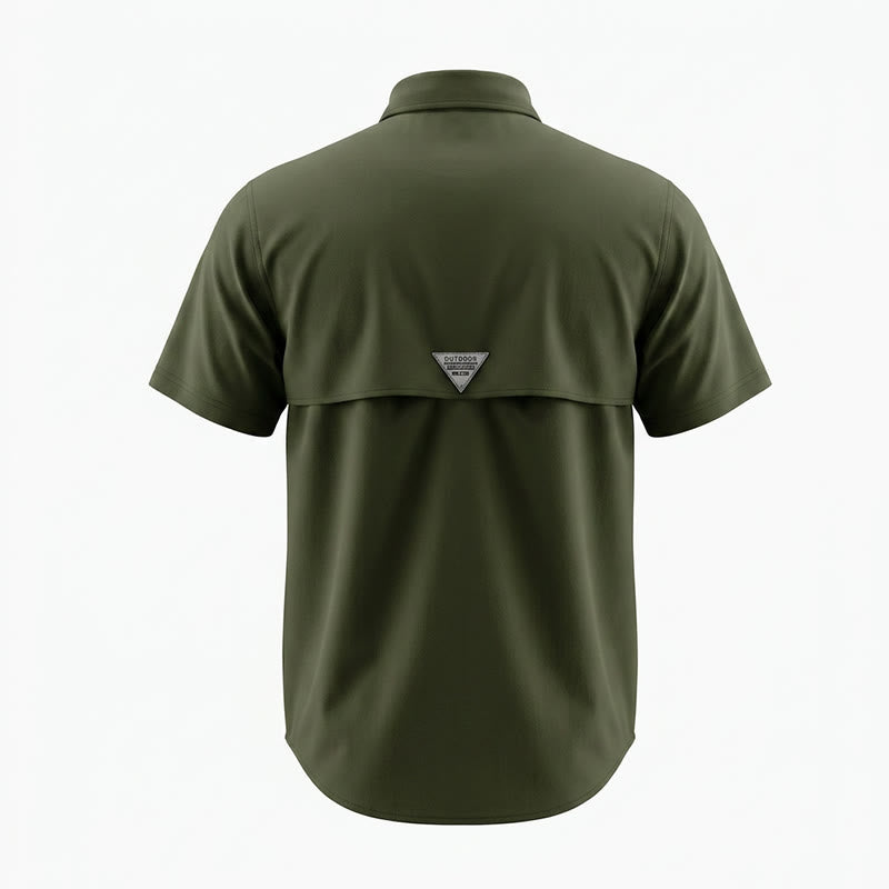 Camicia da lavoro estiva da uomo con multitasche per attività all'aperto. - image 13