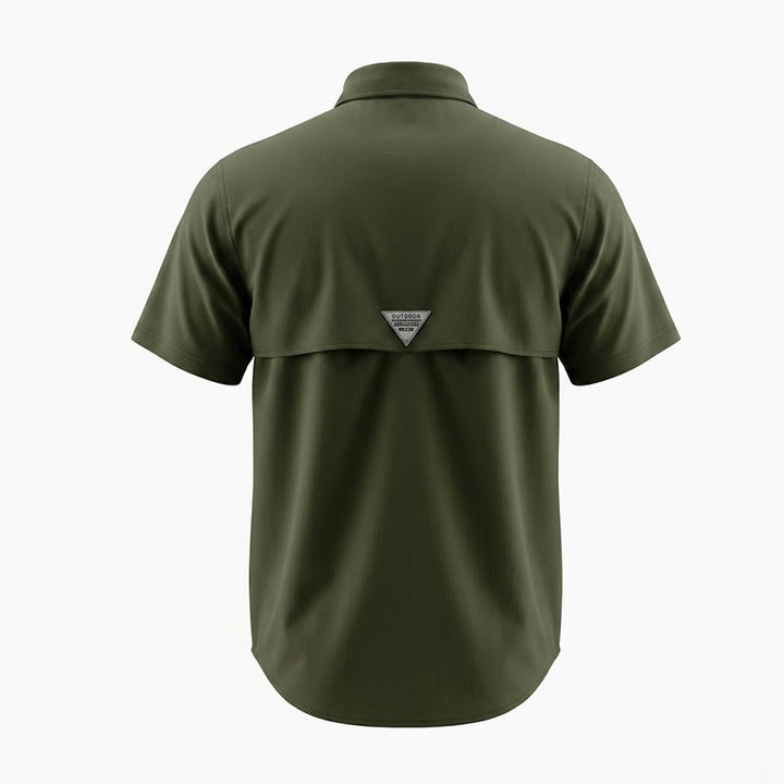 Camicia da lavoro estiva da uomo con multitasche per attività all'aperto. - image 13