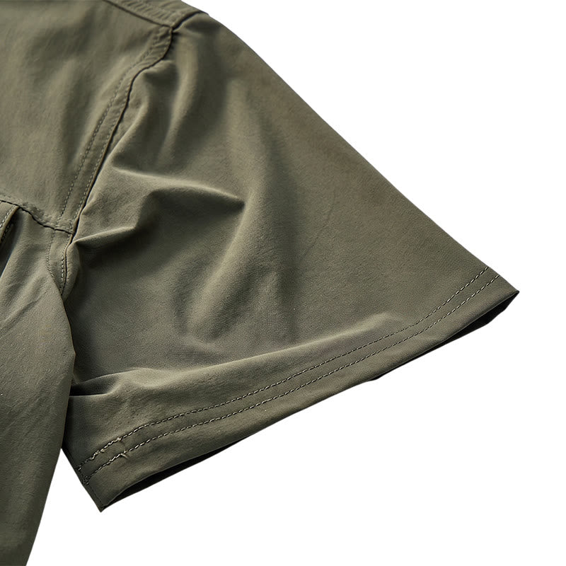 Camicia da lavoro estiva da uomo con multitasche per attività all'aperto. - image 11