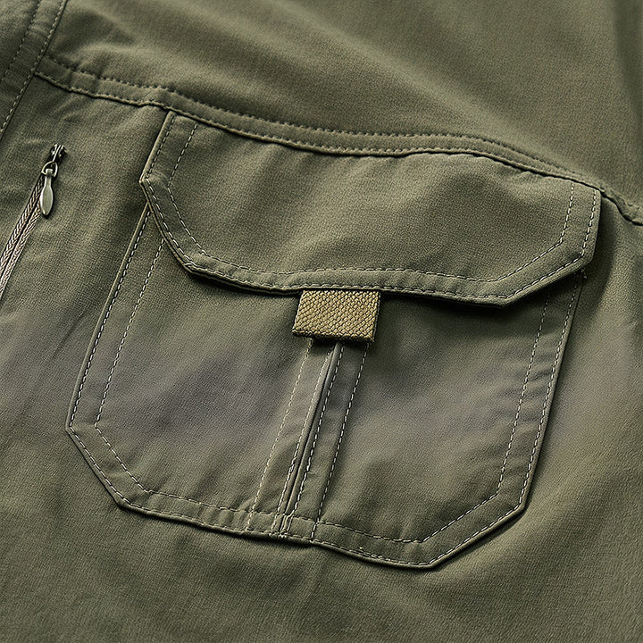 Camicia da lavoro estiva da uomo con multitasche per attività all'aperto. - image 10