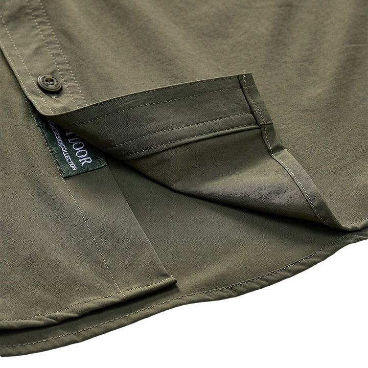 Camicia da lavoro estiva da uomo con multitasche per attività all'aperto. - image 9