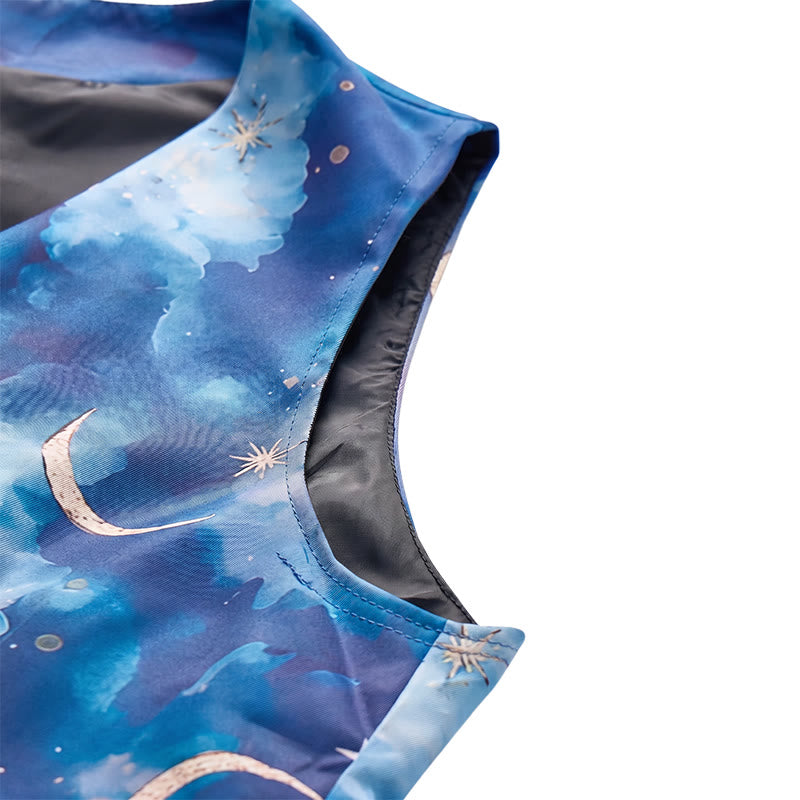 Gilet da uomo elegante con stampa Notte stellata, perfetto per feste. - image 8