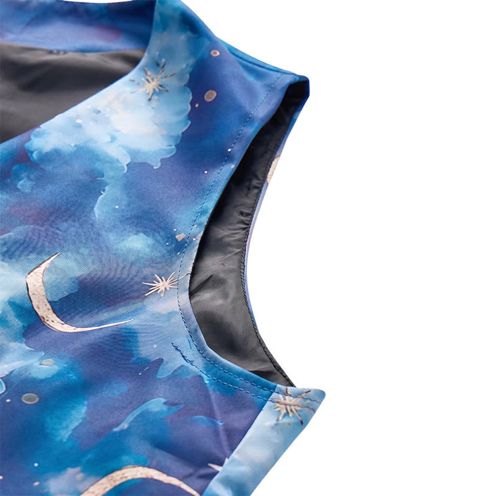Gilet da uomo elegante con stampa Notte stellata, perfetto per feste. - image 8