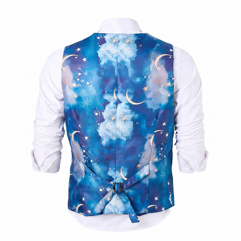 Gilet da uomo elegante con stampa Notte stellata, perfetto per feste. - image 11