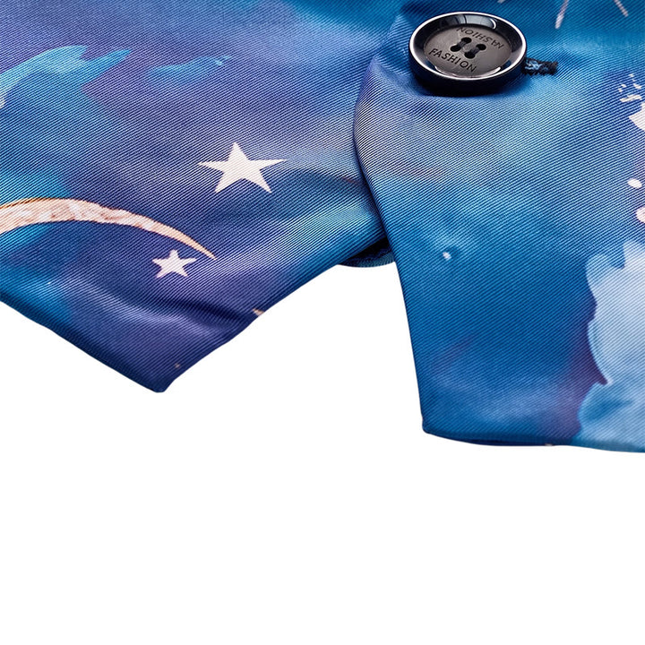 Gilet da uomo elegante con stampa Notte stellata, perfetto per feste. - image 7
