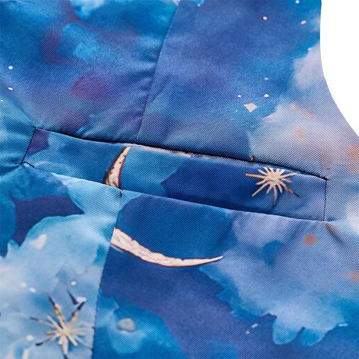 Gilet da uomo elegante con stampa Notte stellata, perfetto per feste. - image 6
