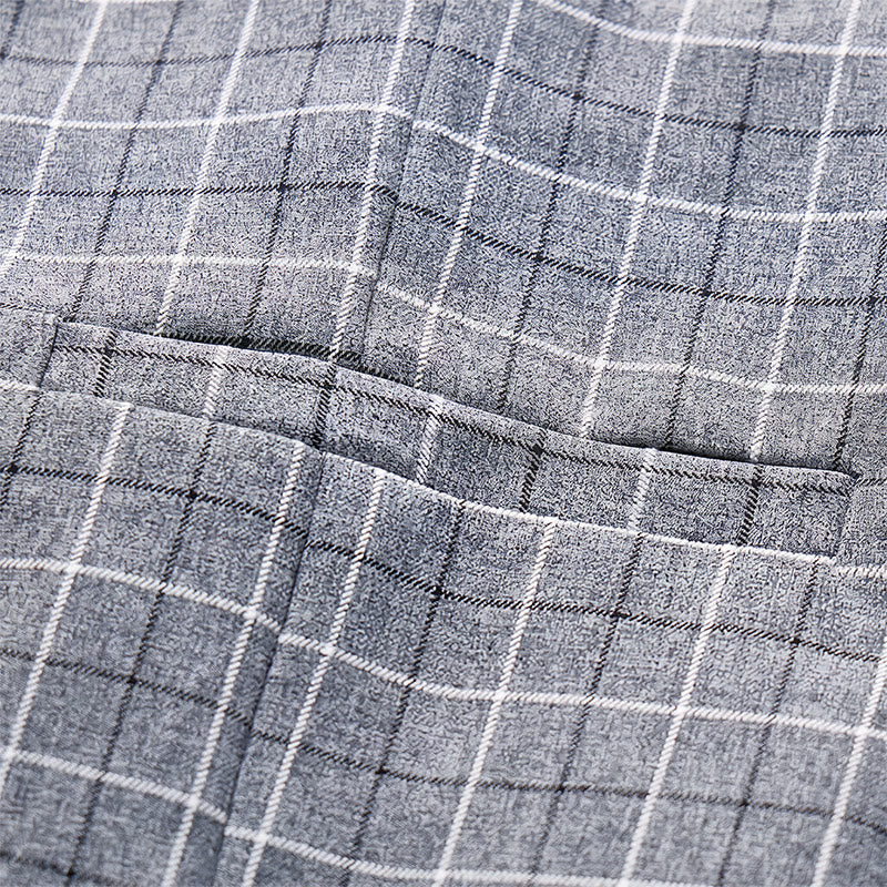 Gilet da uomo grigio a quadri per abito formale da lavoro - image 6