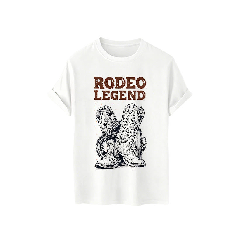 Stivali da cowboy Rodeo Legend e t-shirt girocollo con stampa cactus - image 5