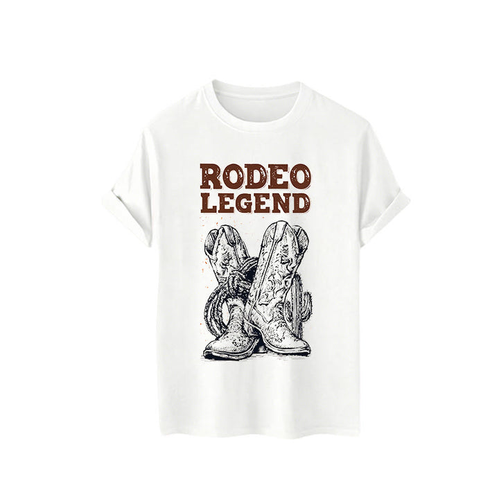Stivali da cowboy Rodeo Legend e t-shirt girocollo con stampa cactus - image 5
