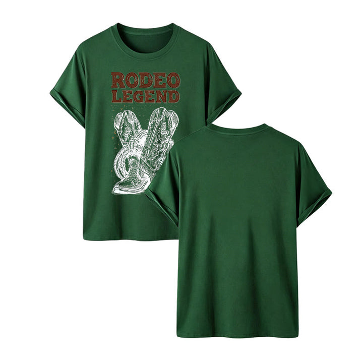 Stivali da cowboy Rodeo Legend e t-shirt girocollo con stampa cactus - Verde scuro - 2XL - image 13