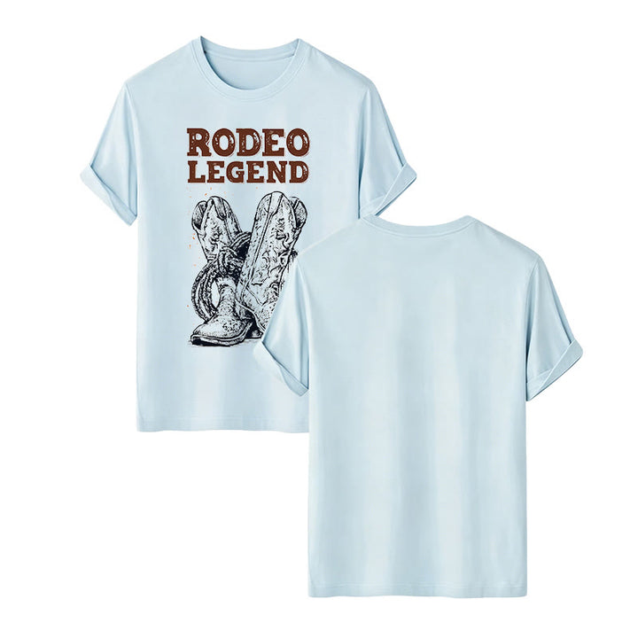 Stivali da cowboy Rodeo Legend e t-shirt girocollo con stampa cactus - Blu - 2XL - image 11