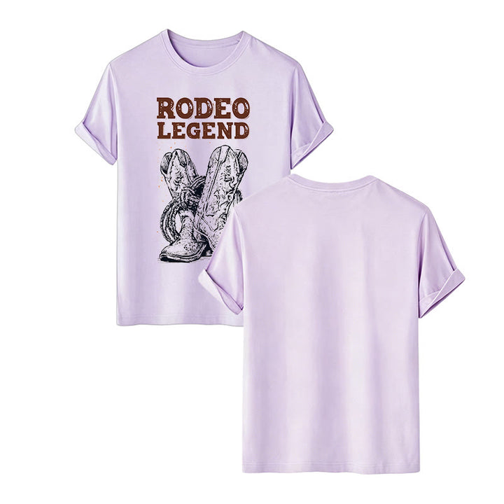 Stivali da cowboy Rodeo Legend e t-shirt girocollo con stampa cactus - Viola - 2XL - image 14