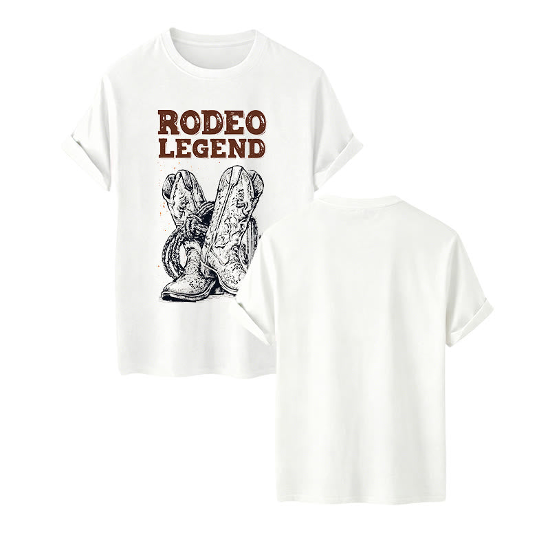 Stivali da cowboy Rodeo Legend e t-shirt girocollo con stampa cactus - image 1