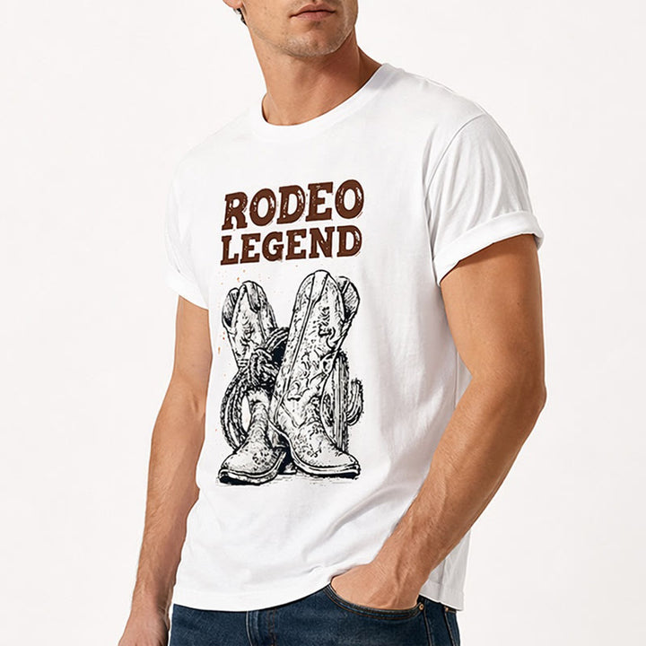 Stivali da cowboy Rodeo Legend e t-shirt girocollo con stampa cactus - image 4