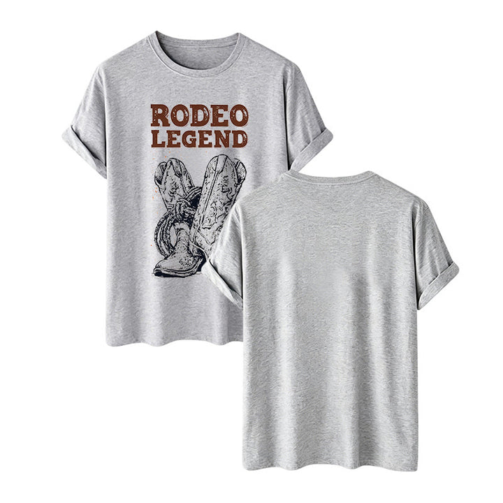 Stivali da cowboy Rodeo Legend e t-shirt girocollo con stampa cactus - Grigio - 2XL - image 10