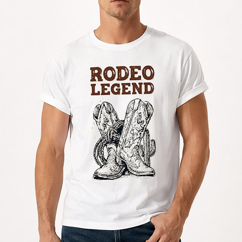 Stivali da cowboy Rodeo Legend e t-shirt girocollo con stampa cactus - image 2
