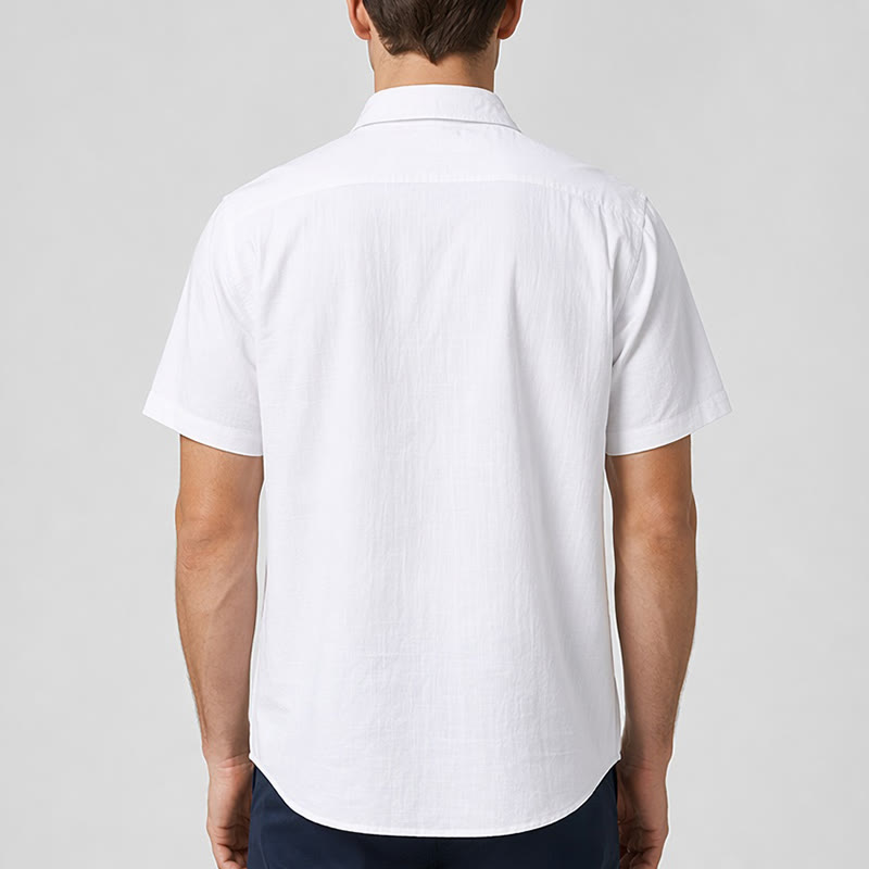 Camicie da uomo in puro cotone a tinta unita, ideali per tutti i giorni, l'ufficio o per un look casual. - image 3