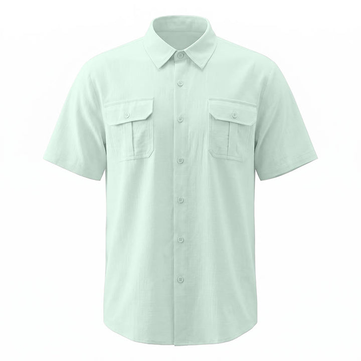 Camicie da uomo in puro cotone a tinta unita, ideali per tutti i giorni, l'ufficio o per un look casual. - image 15