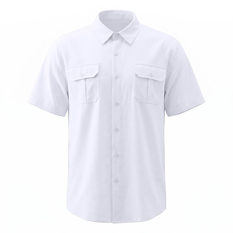 Camicie da uomo in puro cotone a tinta unita, ideali per tutti i giorni, l'ufficio o per un look casual. - image 12