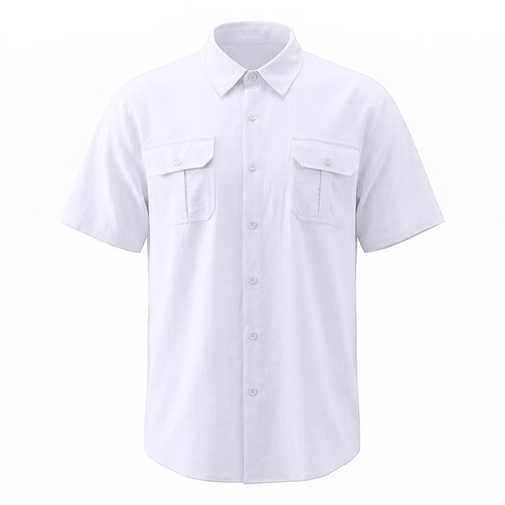 Camicie da uomo in puro cotone a tinta unita, ideali per tutti i giorni, l'ufficio o per un look casual. - image 12