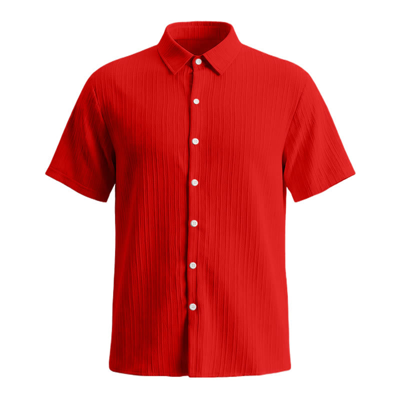 Camicia casual da uomo in jacquard a righe di cotone e lino - image 28
