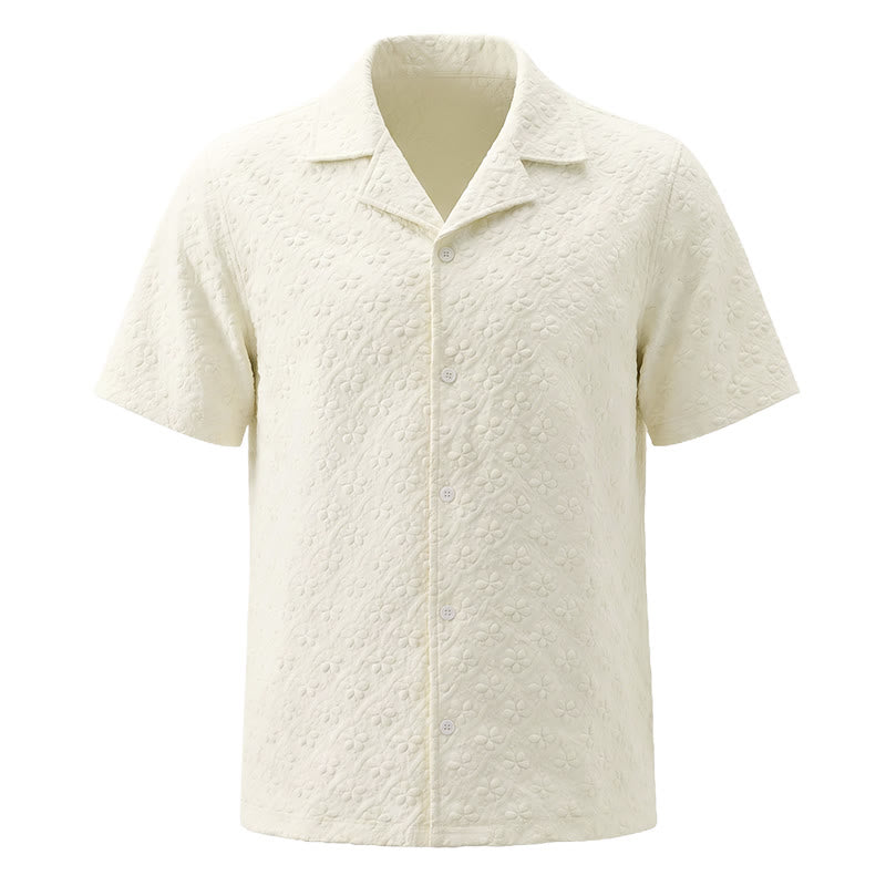 Camicia da uomo leggera, casual, con colletto cubano, in poliestere. - image 4