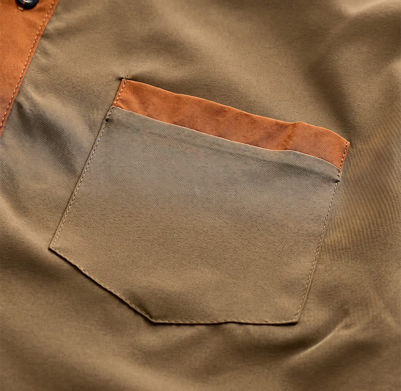 Camicia da uomo estiva stile bodybuilder con profili arancioni a contrasto - image 7