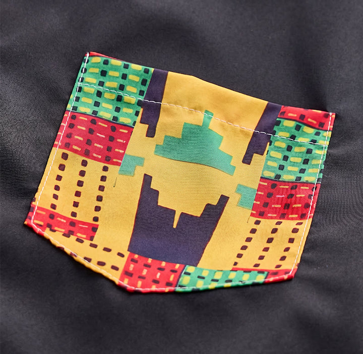 Camicia da uomo con stampa etnica e patchwork, ideale per festival. - image 12