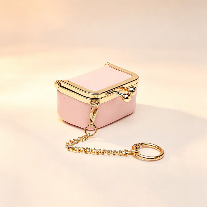 Portachiavi/ciondolo portamonete piccolo a forma di mini bacio - Rosa - image 3