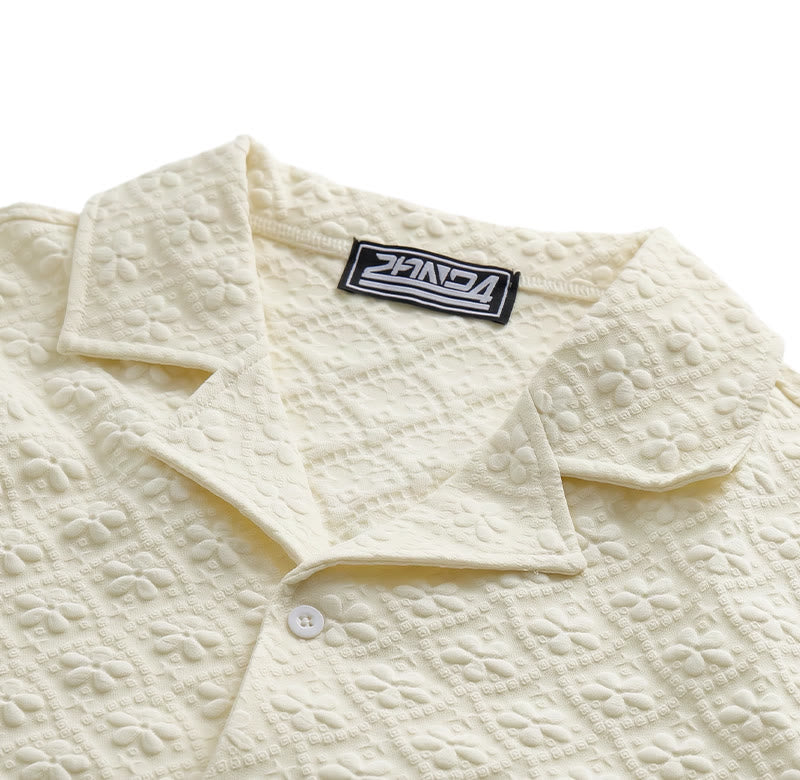 Camicia da uomo leggera, casual, con colletto cubano, in poliestere. - image 6
