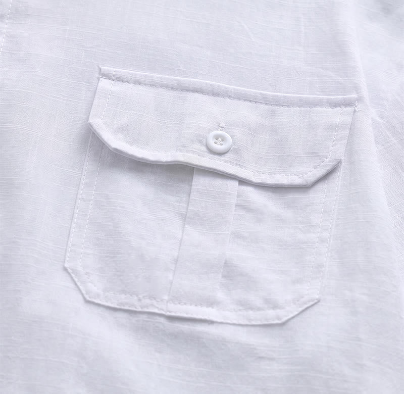 Camicie da uomo in puro cotone a tinta unita, ideali per tutti i giorni, l'ufficio o per un look casual. - image 9
