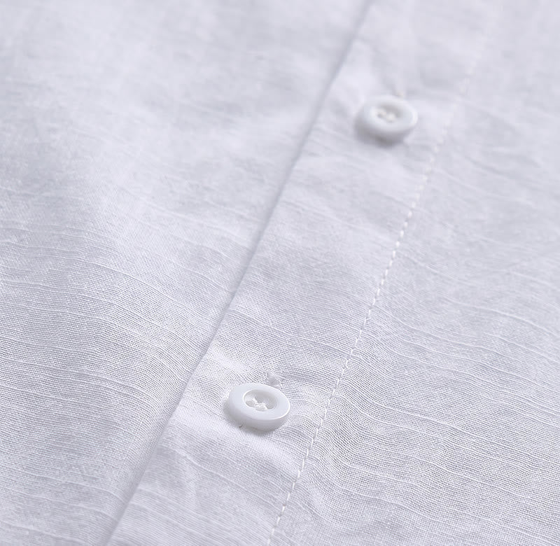 Camicie da uomo in puro cotone a tinta unita, ideali per tutti i giorni, l'ufficio o per un look casual. - image 8