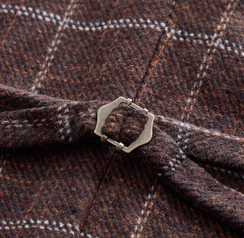 Gilet da uomo a quadri con revers a tacca, ideale per feste e occasioni informali. - image 11