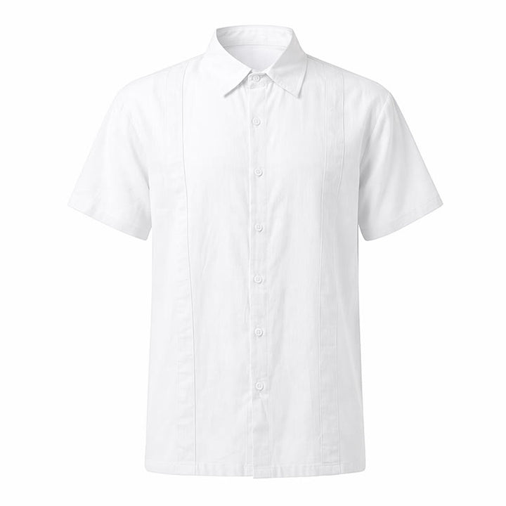 Camicia da uomo minimalista in cotone traspirante, tinta unita, ideale per l'estate. - image 16