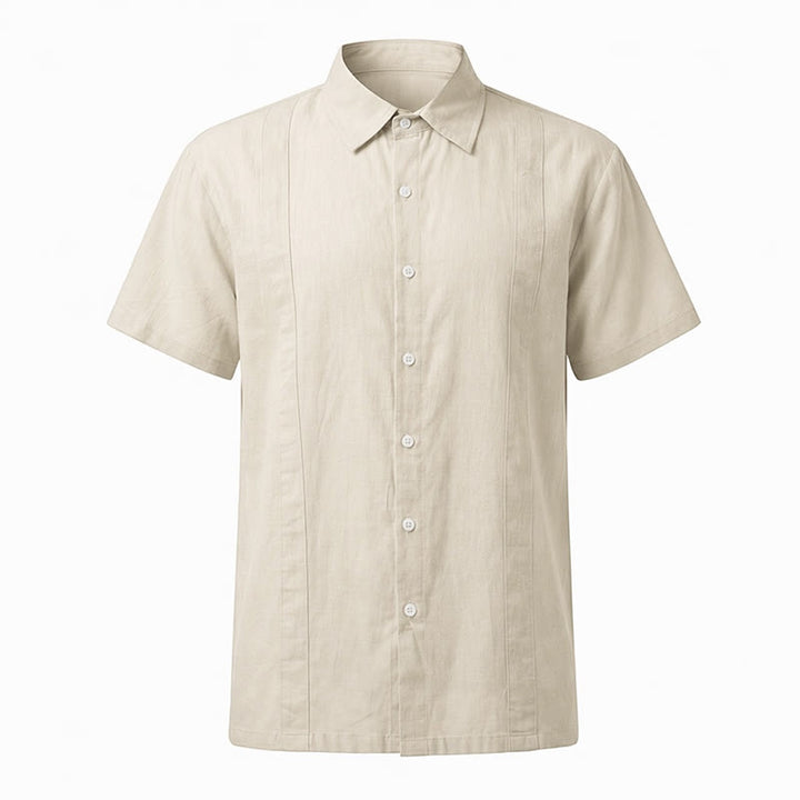 Camicia da uomo minimalista in cotone traspirante, tinta unita, ideale per l'estate. - image 21